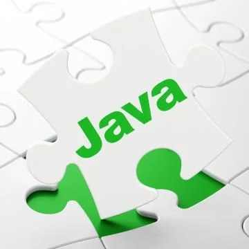 Programming concept: Java on puzzle background Stock-Illustration