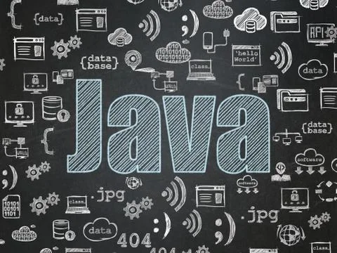 Programming concept: Java on School Board background Stock-Illustration