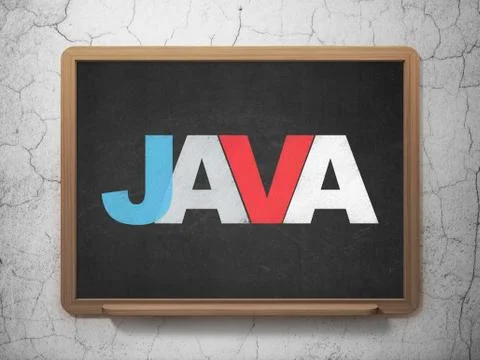Programming concept: Java on School board background Stock-Illustration