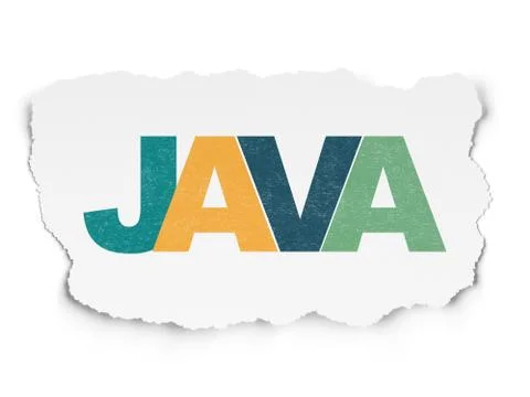 Programming concept: Java on Torn Paper background Stock-Illustration