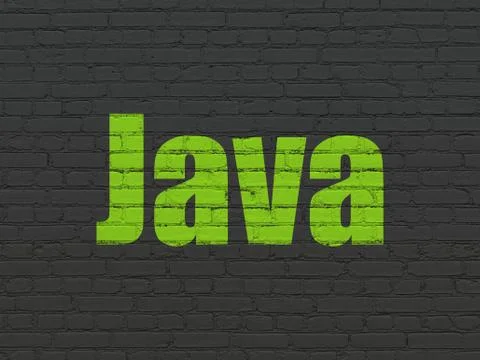 Programming concept: Java on wall background Stock-Illustration