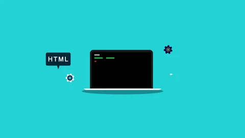 Programming concept. Laptop animation. P... | Stock Video | Pond5