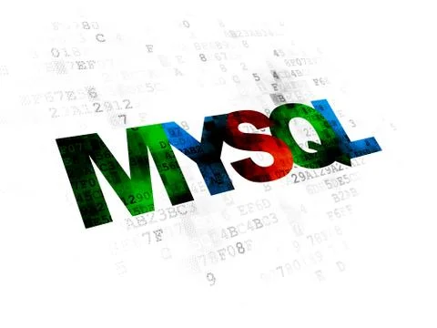 Programming concept: MySQL on Digital background 스톡 일러스트