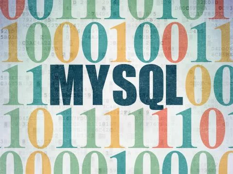 Programming concept: MySQL on Digital Data Paper background 스톡 일러스트