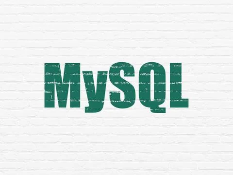Programming concept: MySQL on wall background イラスト素材