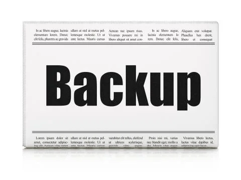 Programming concept: newspaper headline Backup Ilustración de archivo