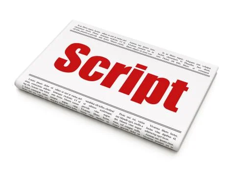 Programming concept: newspaper headline Script Illustrazione stock