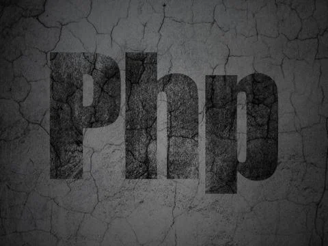 Programming concept: Php on grunge wall background イラスト素材