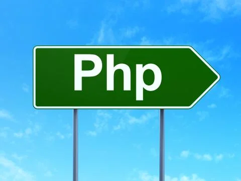 Programming concept: Php on road sign background Illustration