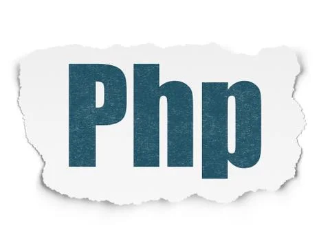 Programming concept: Php on Torn Paper background Illustrazione stock