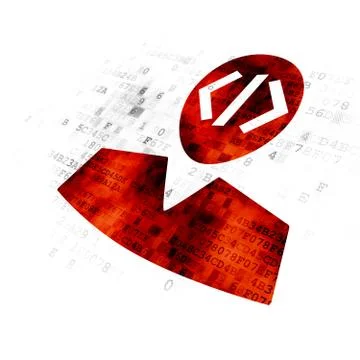 Programming concept: Programmer on Digital background Stock Illustration