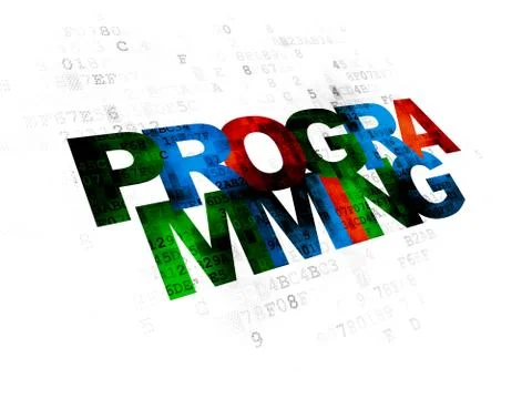 Programming concept: Programming on Digital background 스톡 일러스트