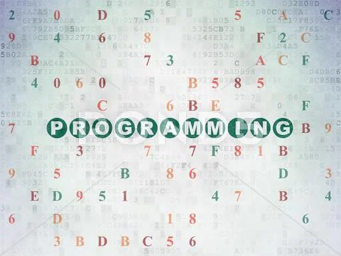 Programming Concept: Programming On Digital Data Paper Background
