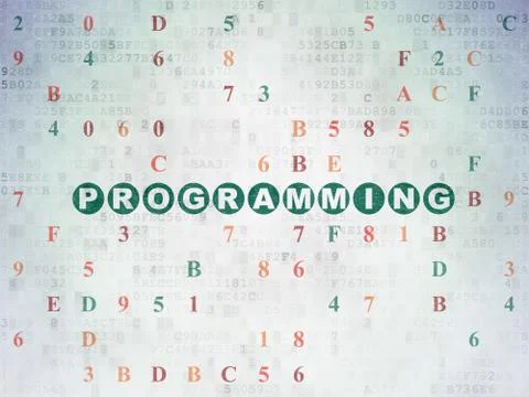 Programming concept: Programming on Digital Data Paper background Illustrazione stock
