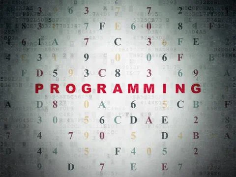 Programming concept: Programming on Digital Data Paper background Stockillustratie