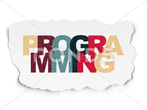 Programming concept: Programming on Torn Paper background: Royalty Free ...