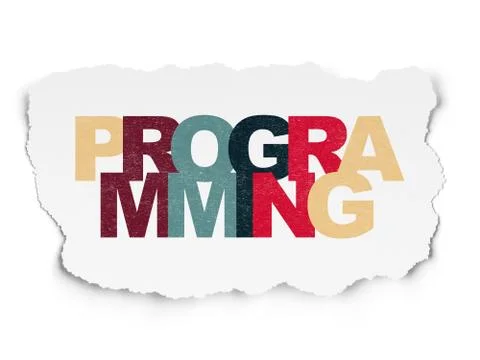 Programming concept: Programming on Torn Paper background Stock-Illustration