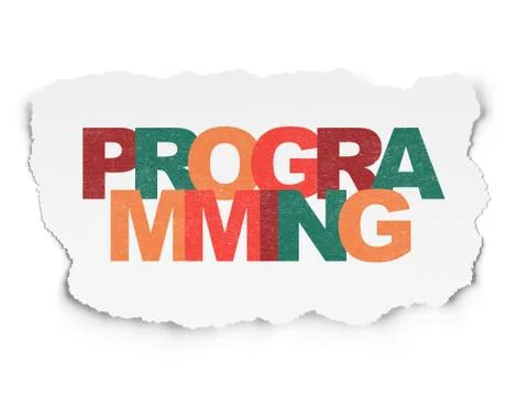 Programming concept: Programming on Torn Paper background Stock-Illustration