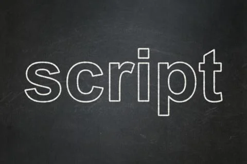 Programming concept: Script on chalkboard background イラスト素材