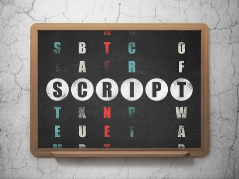 Programming concept: Script in Crossword Puzzle Illustrazione stock
