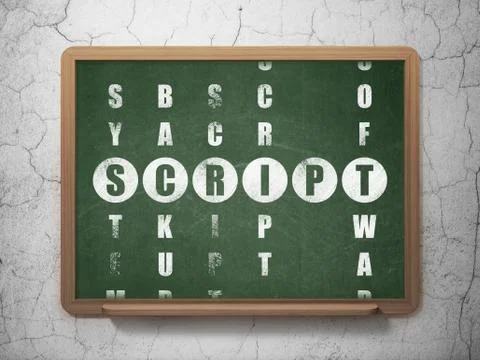 Programming concept: Script in Crossword Puzzle Illustrazione stock