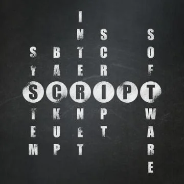 Programming concept: Script in Crossword Puzzle Illustrazione stock