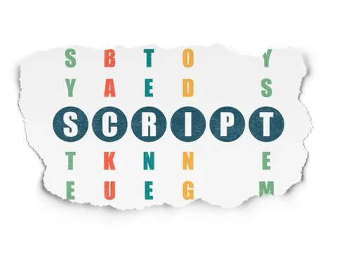 Programming concept: Script in Crossword Puzzle Stockillustratie