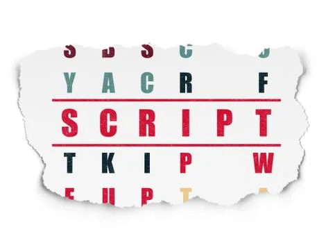 Programming concept: Script in Crossword Puzzle Stock Illustration