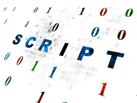 Programming concept: Script on Digital background Illustrazione stock