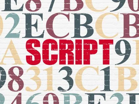 Programming concept: Script on wall background Stockillustratie