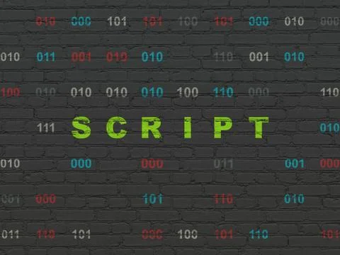 Programming concept: Script on wall background Stockillustratie