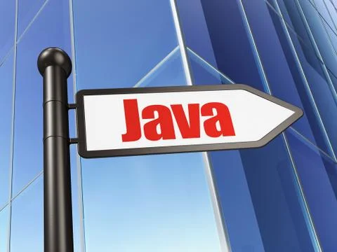 Programming concept: sign Java on Building background Stock Illustration