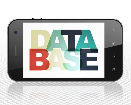 Programming concept: Smartphone with Database on  display Stock-Illustration
