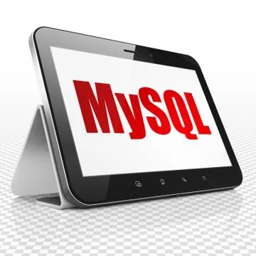 Programming concept: Tablet Computer with MySQL on display イラスト素材