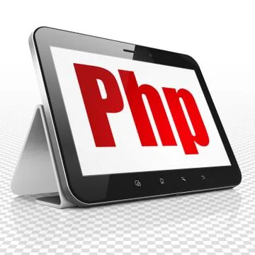 Programming concept: Tablet Computer with Php on display Stock Illustration