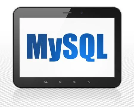 Programming concept: Tablet Pc Computer with MySQL on display Stock Illustration