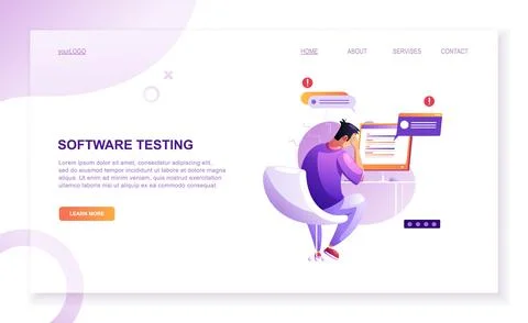 Programming concept, web engineer at work, vector images. Developer programmi Illustrazione stock