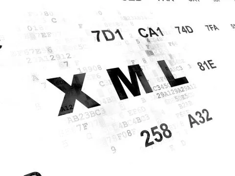 Programming concept: Xml on Digital background Illustrazione stock