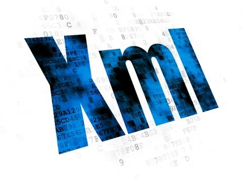 Programming concept: Xml on Digital background Illustrazione stock