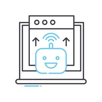 Programming control line icon, outline symbol, vector illustration, concept sign 스톡 일러스트