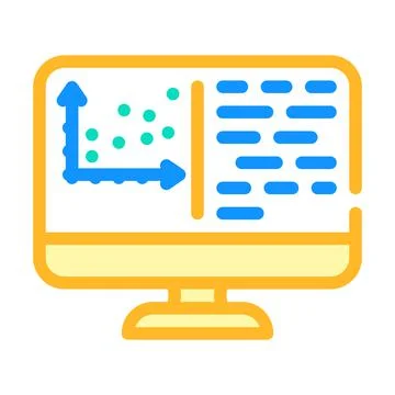 Programming data science color icon vector illustration Stock Illustration
