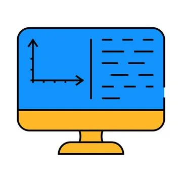 Programming data science icon color illustration Stockillustratie