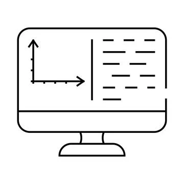Programming data science line icon vector illustration イラスト素材