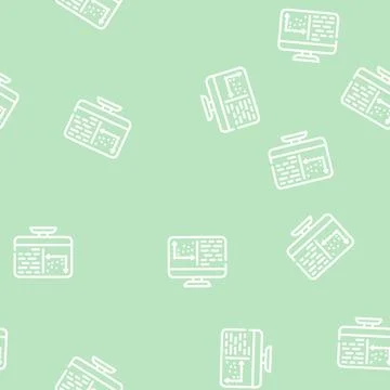 Programming data science line vector seamless pattern イラスト素材
