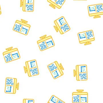 Programming data science vector seamless pattern Illustrazione stock