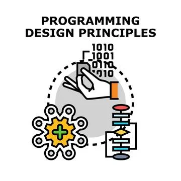 Programming design principles developing effective software solutions Stock Illustration