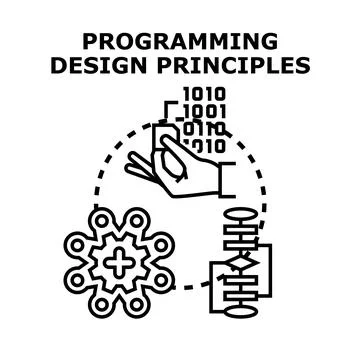 Programming design principles developing effective software solutions Stock Illustration