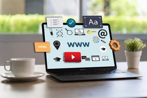 Programming Design Website Homepage Ideas e-learning, online education Web .. Foto stock