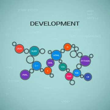 Programming development concept. Stock Illustration