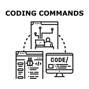 Programming development creating clean code software Stock Illustration